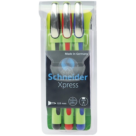 Stride Schneider Schneider Xpress Fineliner Fiber Tip Pen, Assorted, 9PK STW190093-3